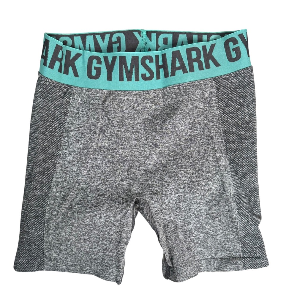 Gymshark Flex Cycling Shorts Grey Marl Teal Womens Size Small